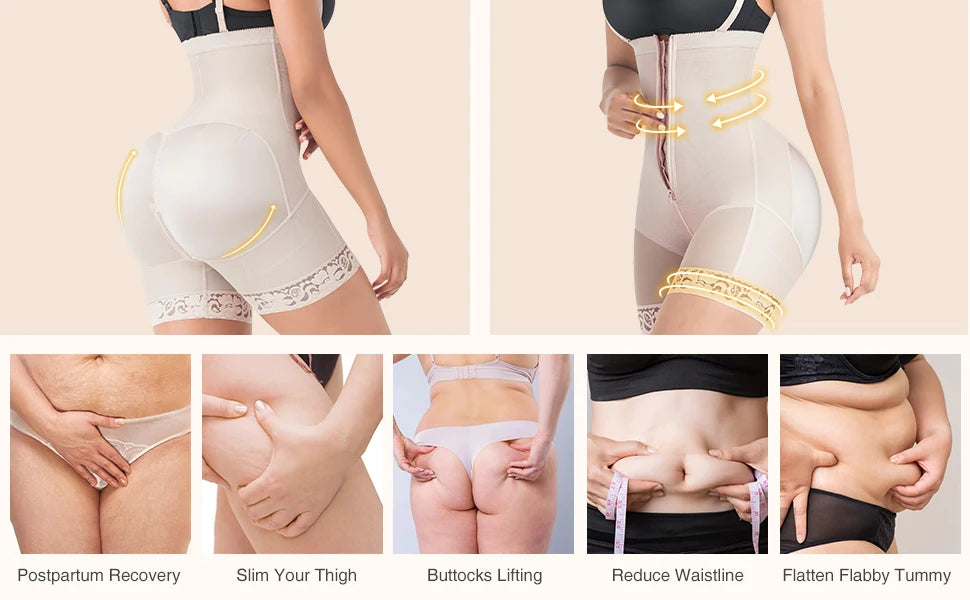 Post-Surgical Body Shaper – Firm Compression & Zipper Crotch