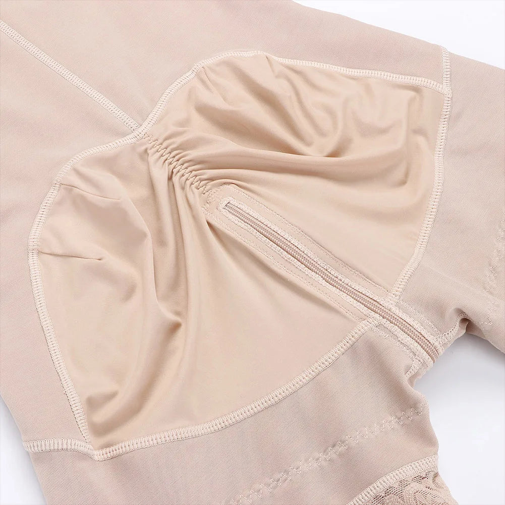 Post-Surgical Body Shaper – Firm Compression & Zipper Crotch